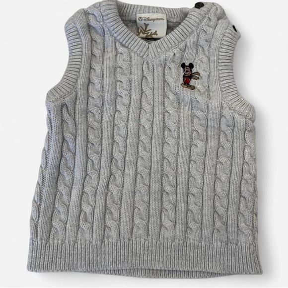 Disney Other - Disney Mickey Mouse Gray Sweater Vest